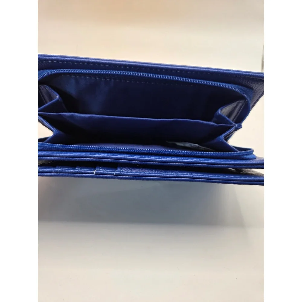 Sandol Florida Gators Royal Blue Pebbled Vegan Leather Continental Wallet NEW